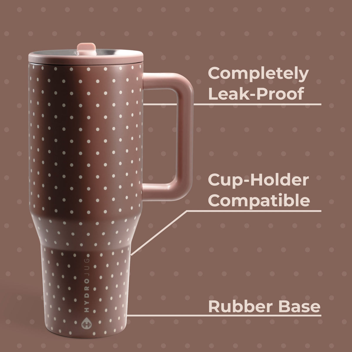 Polka Dot Hydrojug 40 Oz Tumbler