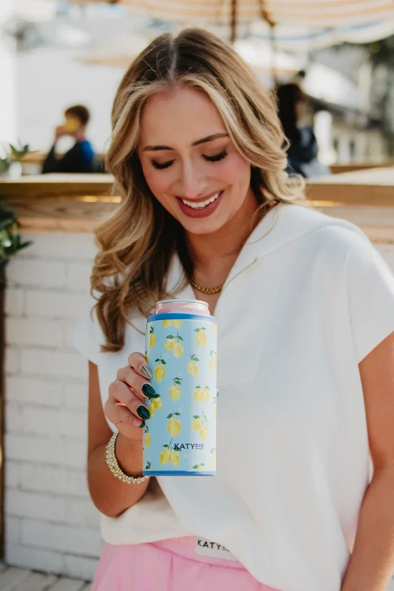 Zesty Lemons Slim Can Cooler