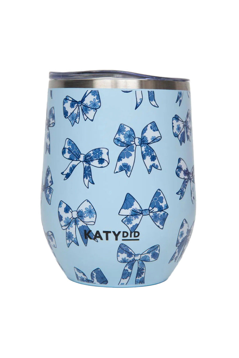 Toile Coquette Bows WINE TUMBLER Cup