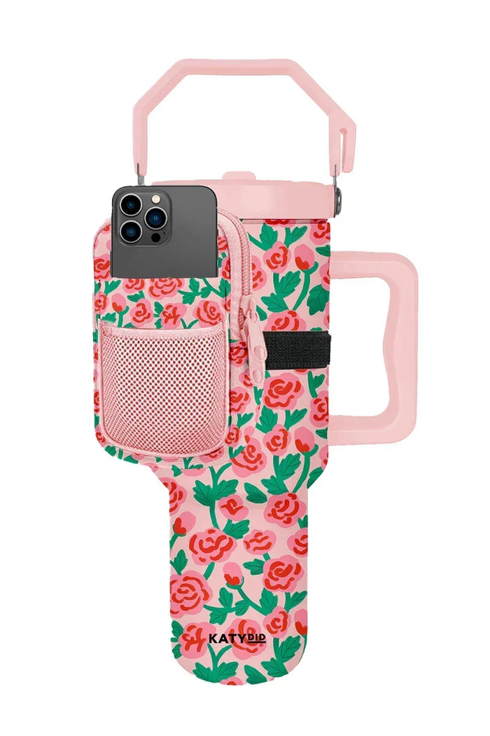Whimsical Roses Tumbler Zipper Pouch