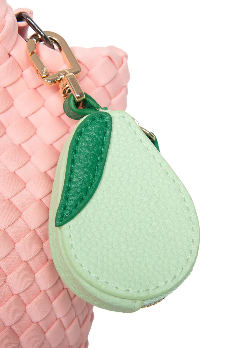 Green Pear Coin Pouch Keychain