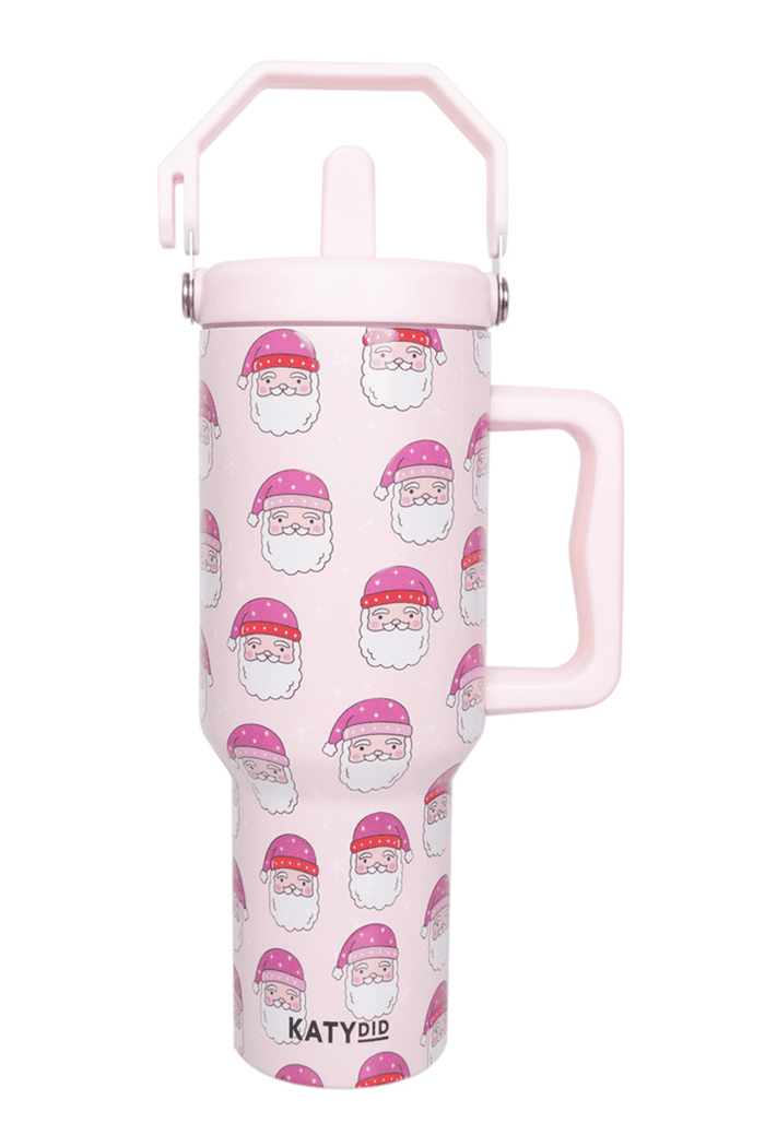 Pink Santas 38 Oz Tumbler
