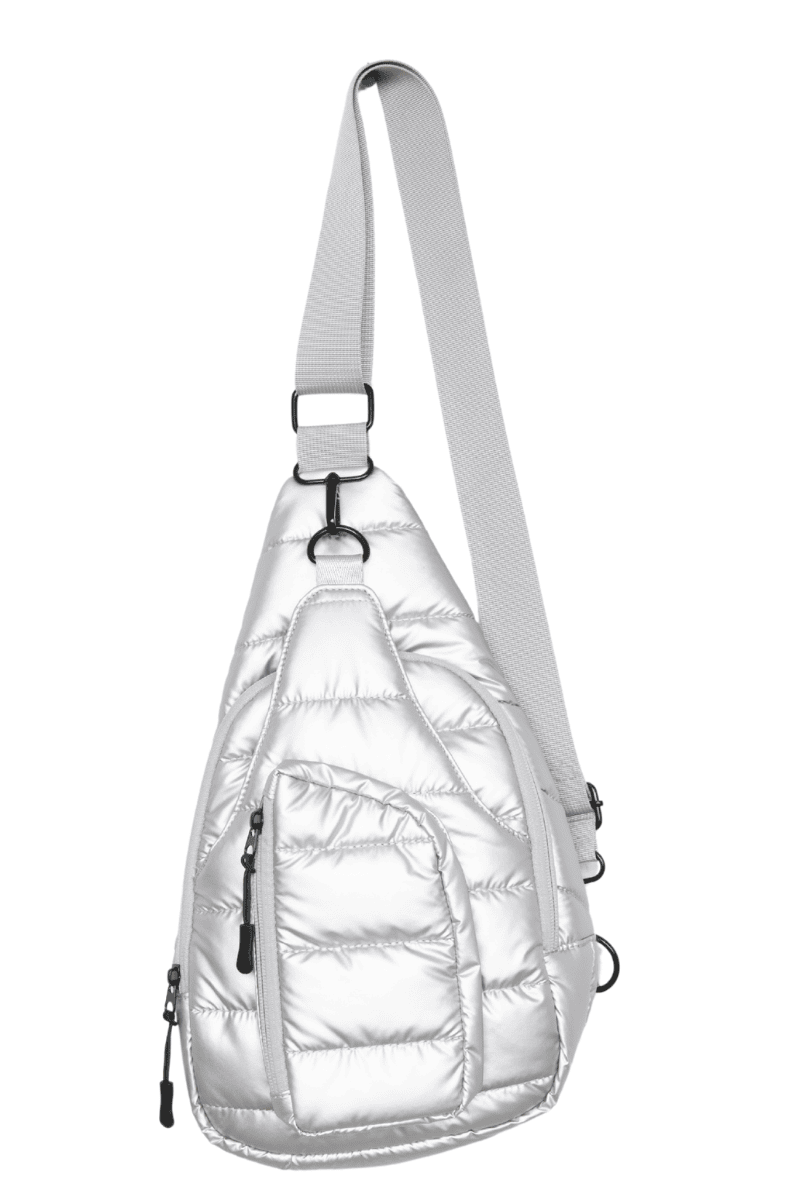 Silver Metallic Women's Sling Bag