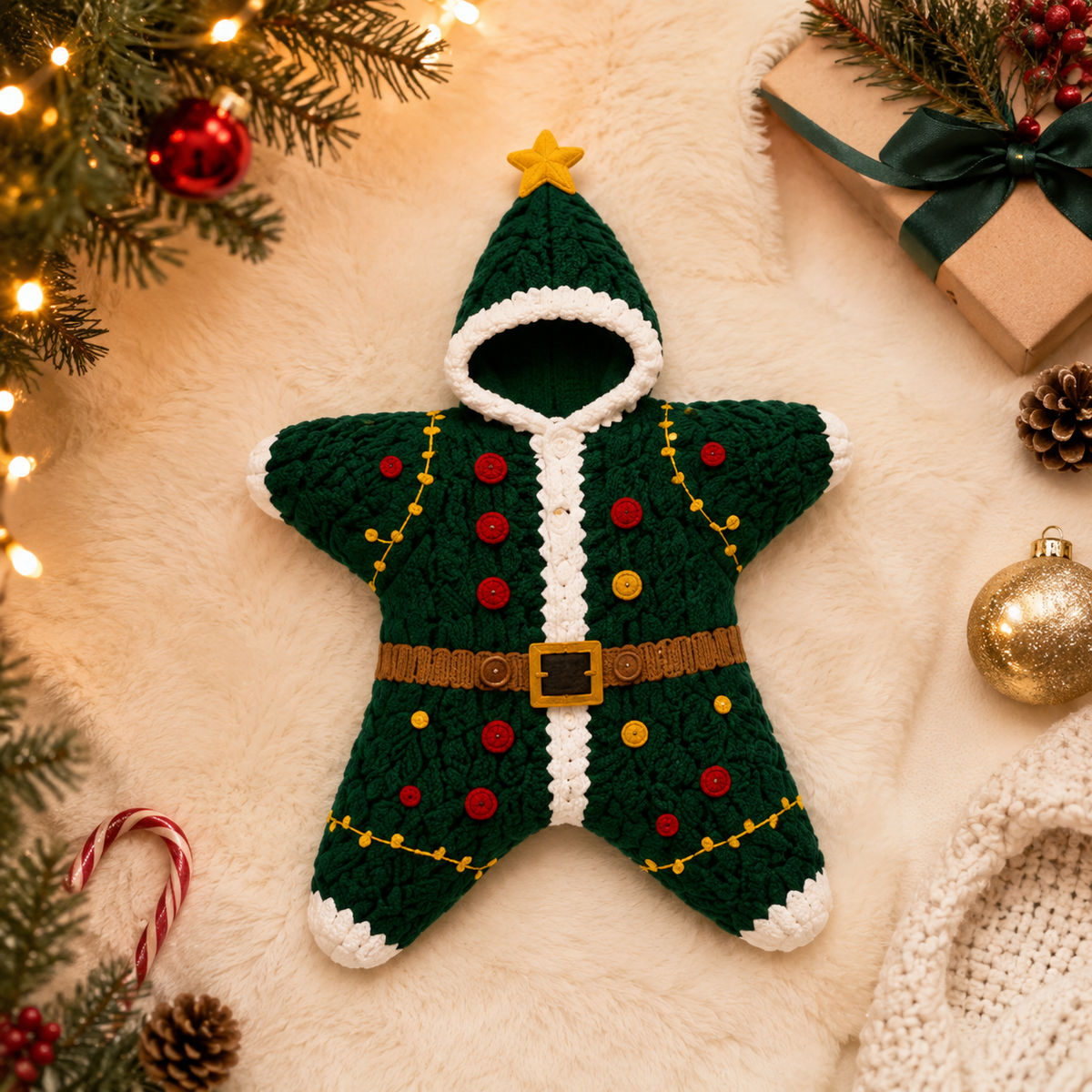 Starry Crochet Baby Suit