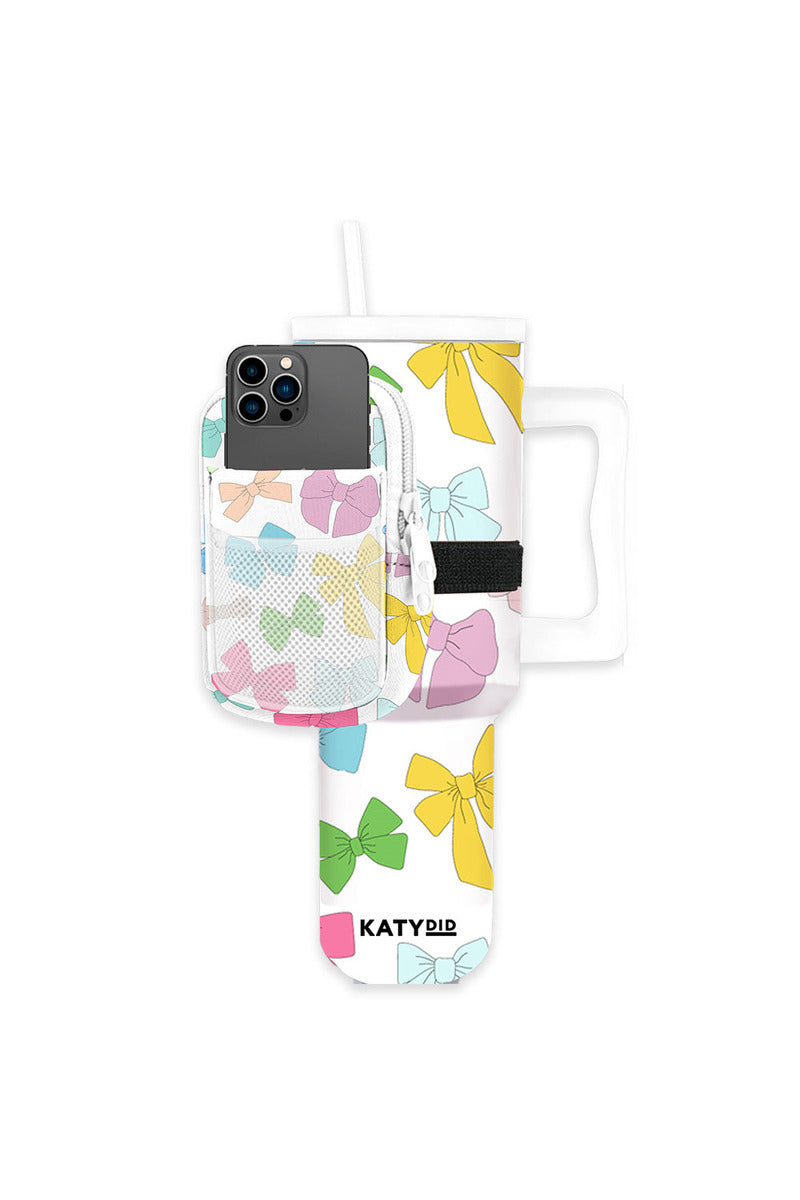 Multicolored Coquette Bows Tumbler Zipper Pouch
