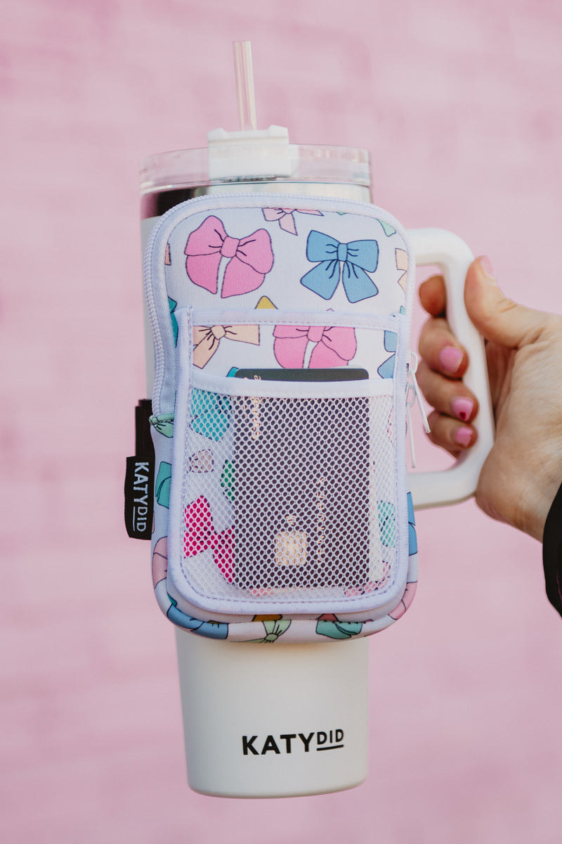 Multicolored Coquette Bows Tumbler Zipper Pouch