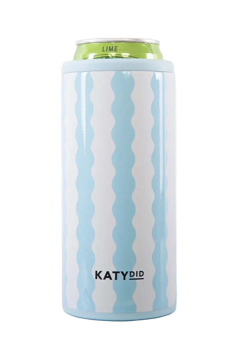 Light Blue Scalloped 12 Oz Can Cooler