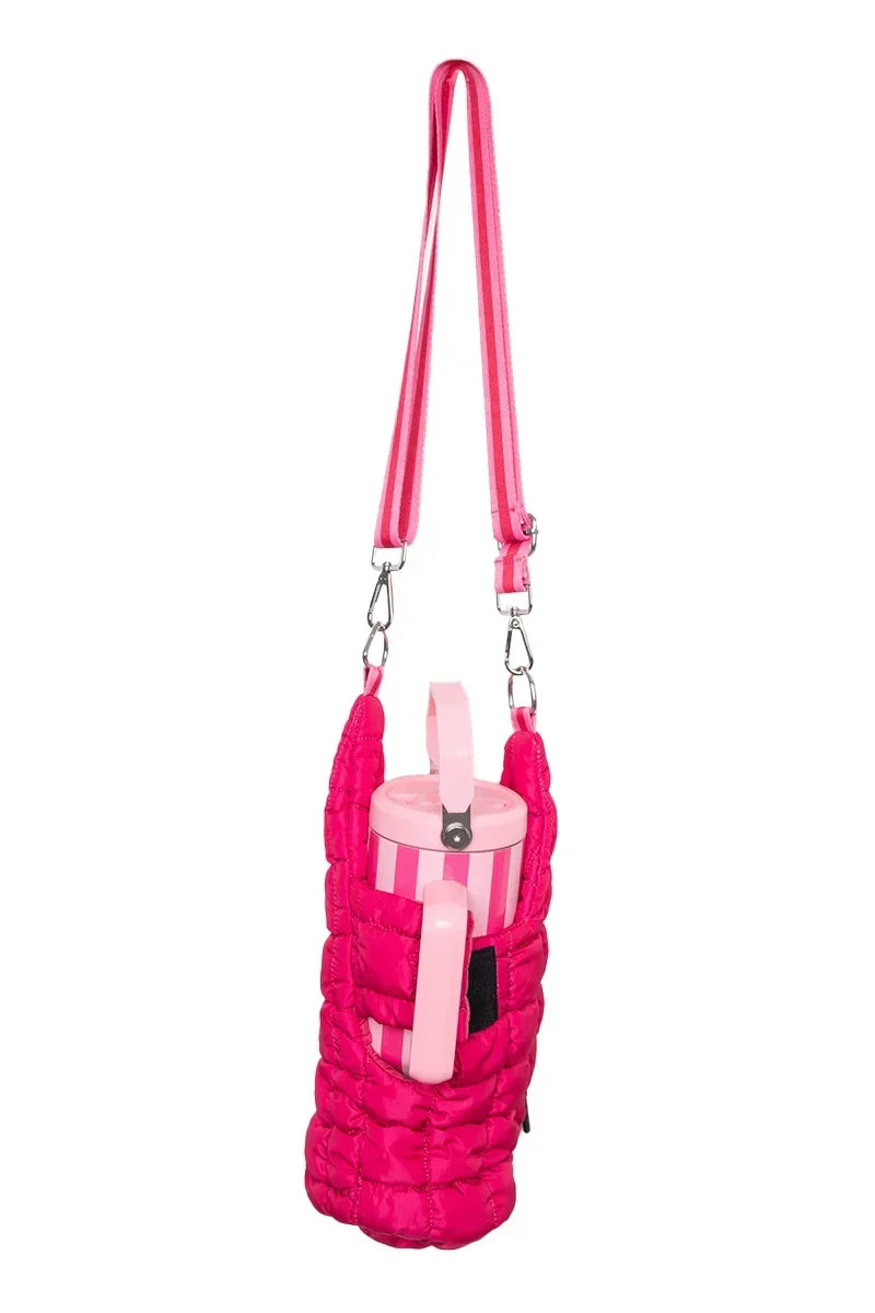 Hot Pink Two-Toned Water Bottle Holder
