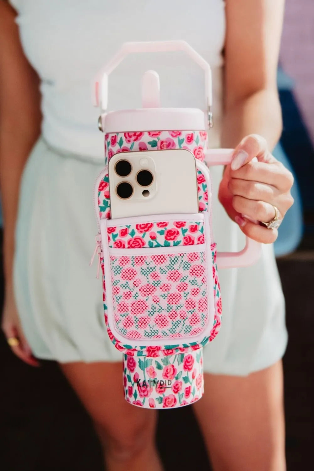 Whimsical Roses Tumbler Zipper Pouch