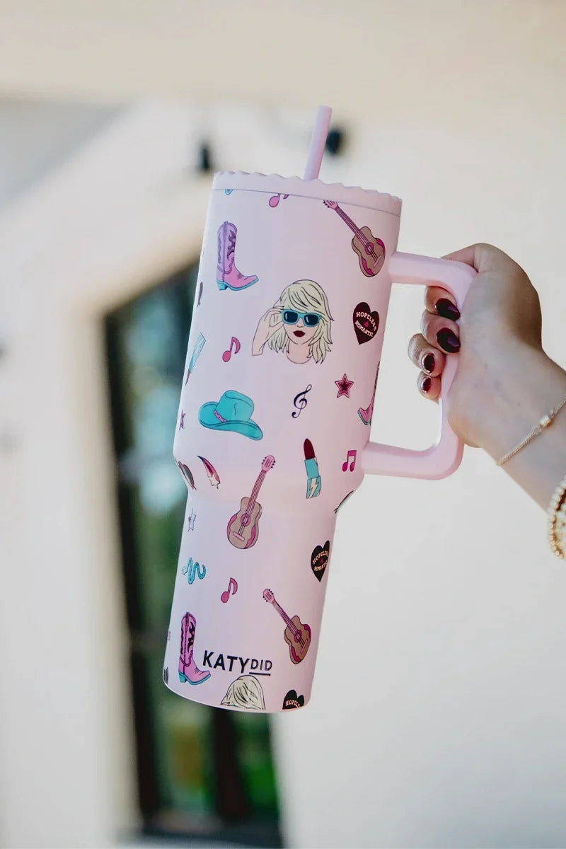 Music Girl Icons Drink Tumbler